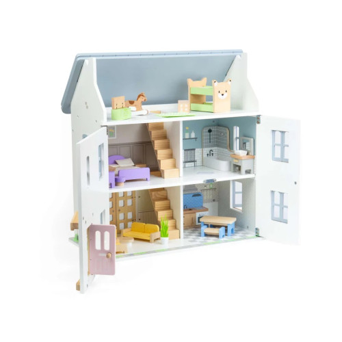 Bigjigs Toys Sada drevený nábytok do domčeka pre bábiky