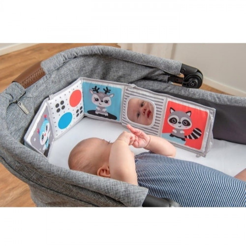 Obojstranná kontrastná knižka do postieľky pre bábätko 0m+ – senzorická hračka