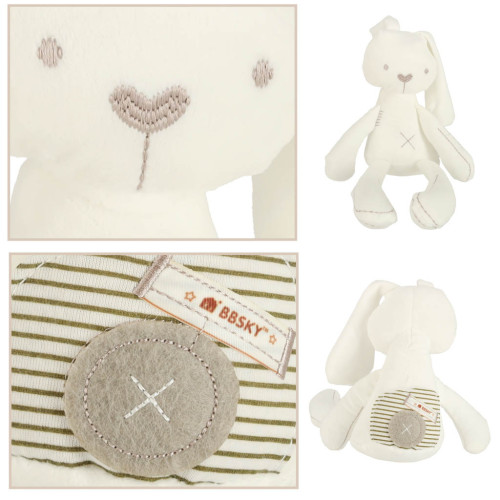 Plyšový maznáčik pre deti Bunny Love, smotanový, 54 cm