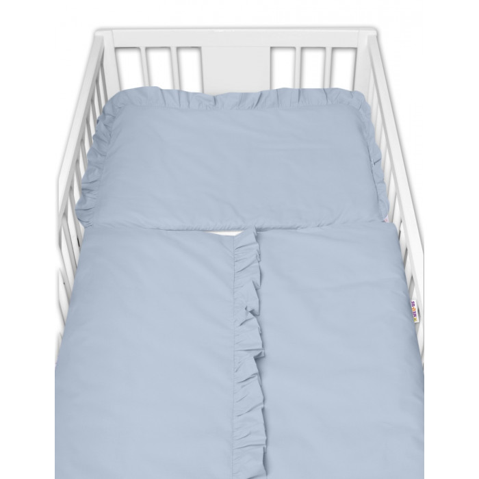 2-dielne bavlnené obliečky s volánikom SOFT, Baby Nellys, jeans