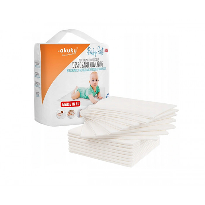 Jednorazové hygienické podložky Akuku Baby Soft - 15ks