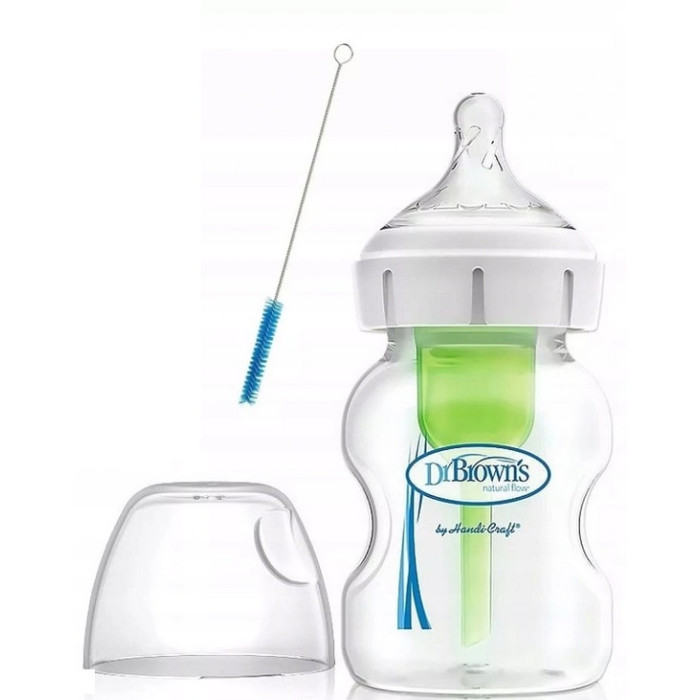 Dr.Browns sklenená fľaša antikolik Options + široké hrdlo- 150ml