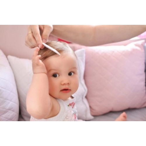 Akuku Hrebienok s kefkou Lama - biely