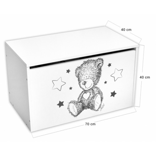Box na hračky Nellys - Teddy love - růžový