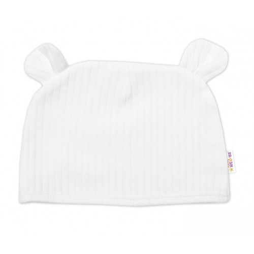 Baby Nellys 5-dielna rebrovaná súpravička do pôrodnice BOY, biela, veľ. 68