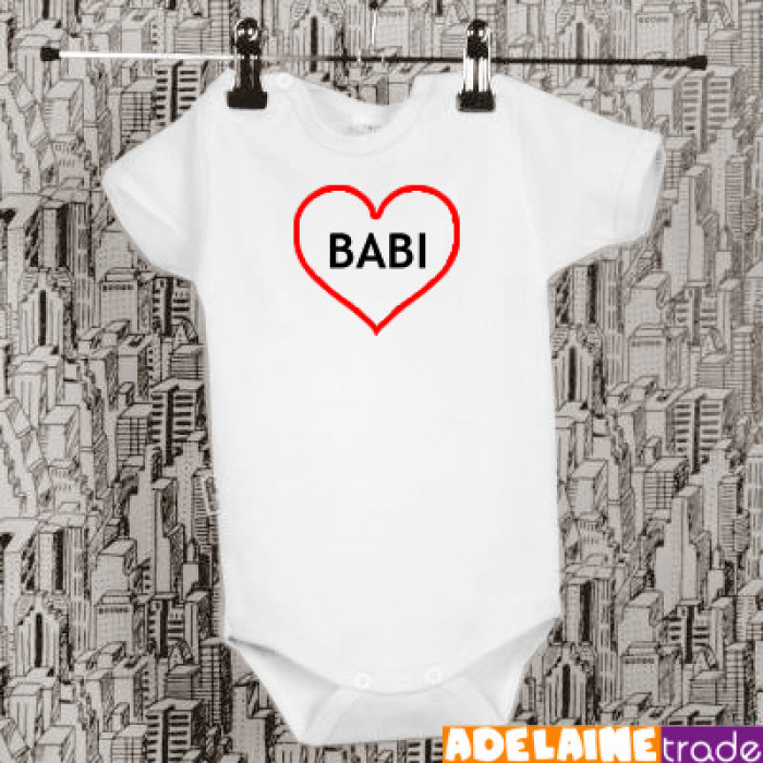 DEJNA Body Kr. rukáv SRDIEČKO BABI - biele