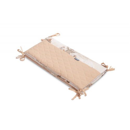 Mantinel do postieľky, mušelín, bavlna - Zábava v lese, béžový