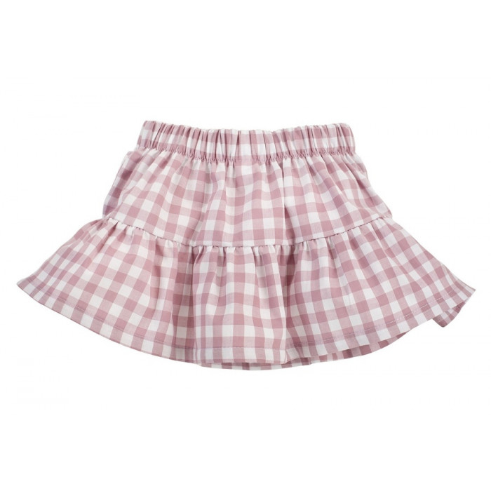 Pinokio Kockovaná letné sukne Sweet Cherry - lila / biela, veľ. 74