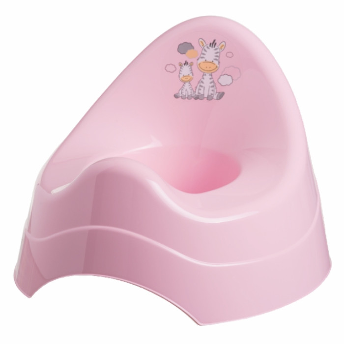 Detský nočník Zebra – ergonomický, s opierkou, protišmykový, ružový
