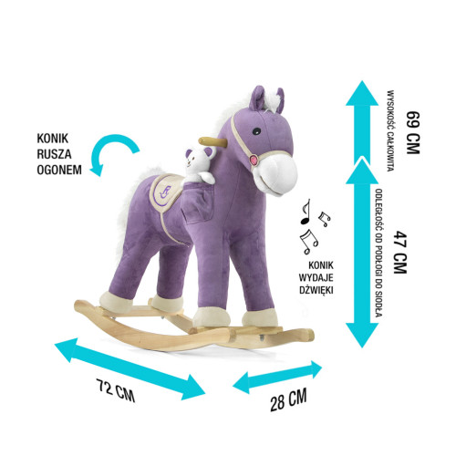 Hojdací koník Pony Purple – Milly Mally