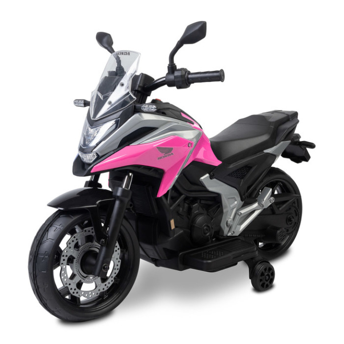 Elektrická motorka Honda NC750X pre deti – LED, USB, 3-8 rokov, ružová, čierna