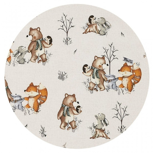 Obojstranná deka, Bavlna/Minky 100 x 75 cm, Friends time - latte