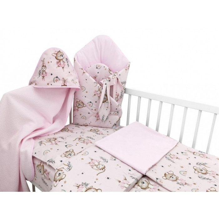 6-dielna výhod. sada s darčekom pre bábätko, 135 x 100 cm, Little Balerina - růžová