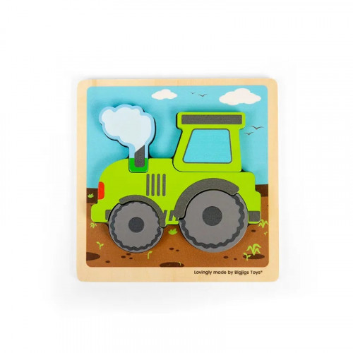 Bigjigs Toys Vkladacie puzzle Traktor