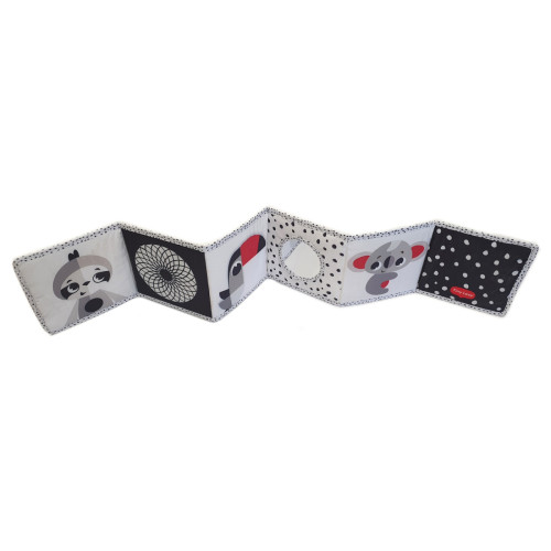Interaktívna knižka Tiny Love Boho Chic – obojstranná, zrkadlo, ku ku, black, white