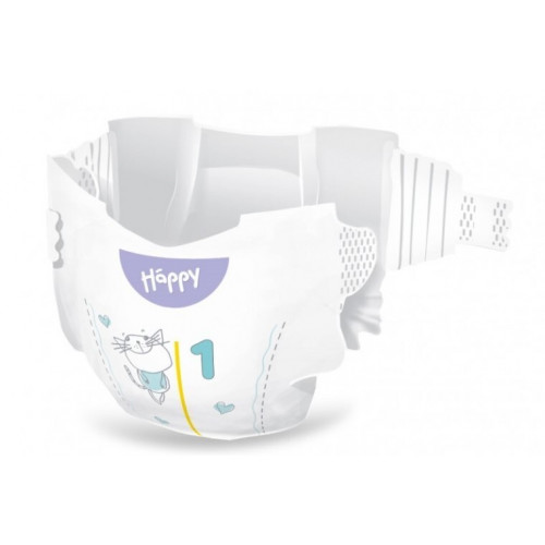 Detské plienky pre novorodencov, Happy Soft & Delicate Newborn 1 (2-5 kg) – jemné