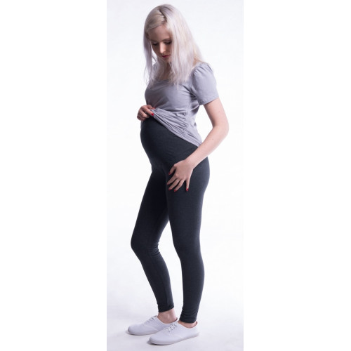 Be MaaMaa Tehotenské legíny - sivý melír, veľ. XL