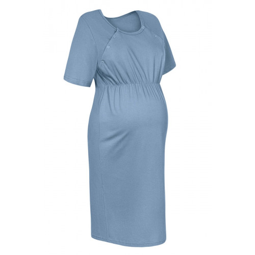 Dámska tehotenská/dojčiaca nočná košeľa Luna, jeans, veľ. L