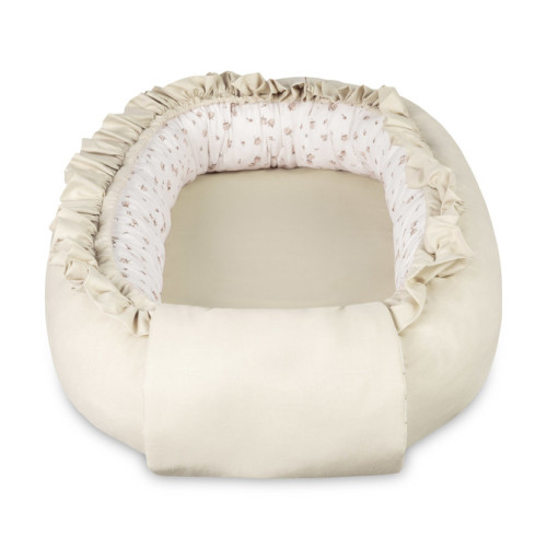 Hniezdočko pre bábätko, bavlnené, obojstranné, Rose, béžové