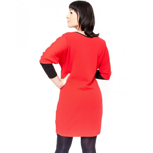 Be MaaMaa Tehotenské šaty / tunika EMMA - červená
