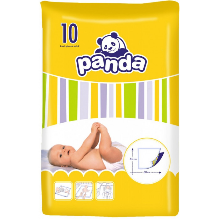 Bella Mamma Prebaľovacie podložky Panda Bella 60x60 cm -10 ks