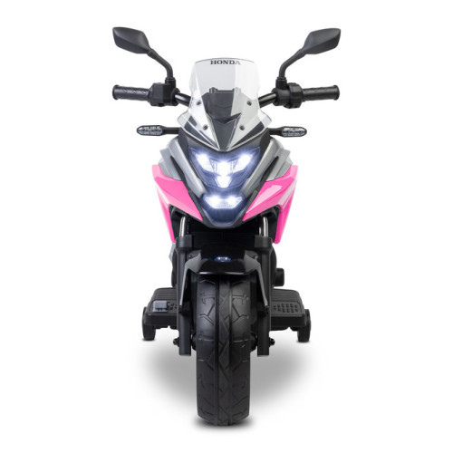Elektrická motorka Honda NC750X pre deti – LED, USB, 3-8 rokov, ružová, čierna