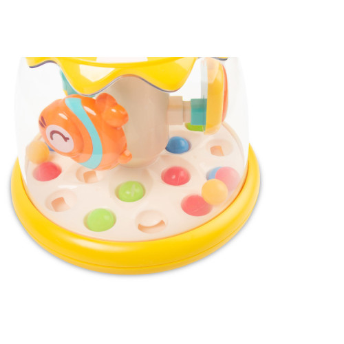 Toyz Edukačná hračka Kolotoč so zvieratkami – žltá, kolotoč, 6m+