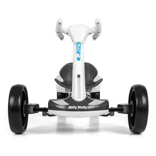 Elektrický gokart BOLT, detská motokára s diaľkovým ovládaním, LED, Bluetooth, biela