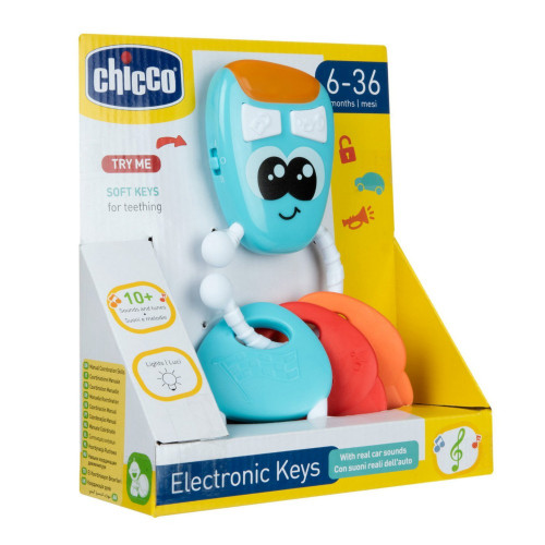 Interaktívne hrajúce Kľúče s hryzátkami, Chicco - modré