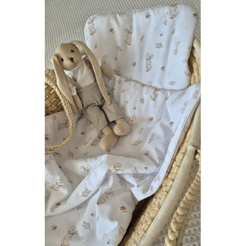 Sada do kočíka, bavlnená 2D sada, GOOSE, biela