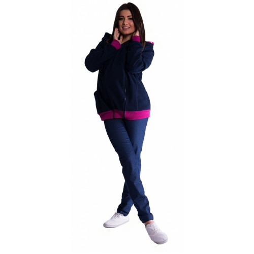 Be MaaMaa Mikina s kapucňou nielen pre tehotné - čierna