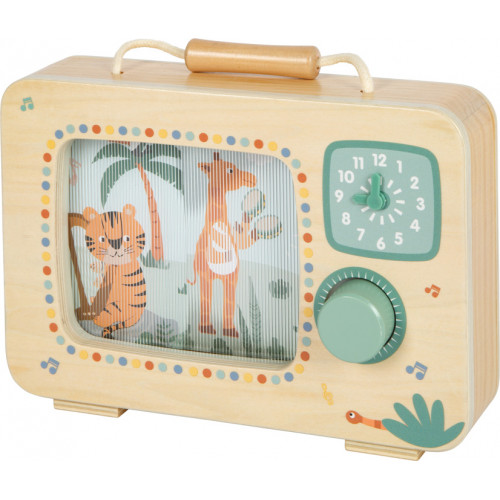 small foot Drevená televízna hudobná skrinka Safari