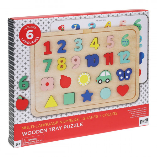 Vkladacie puzzle s číslami a tvarmi viacjazyčné