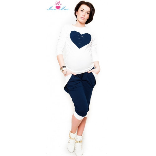 Be MaaMaa Športové, elegantné 3/4 nohavice Tessi - grantové, veľ. S