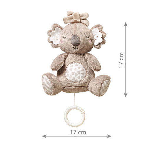 Závesná plyšová hračka s melódiou Koala Coco, sivá