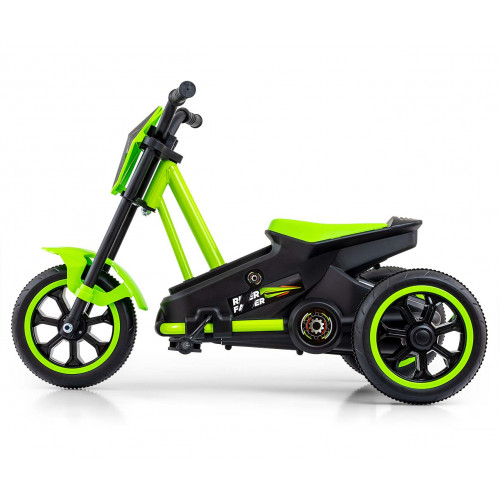 Detská motokára RIDER – šliapací gokart, 3+, nosnosť 30 kg - zelená