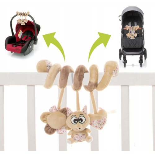 Plyšová špirála Fox, béžovo/hnedá