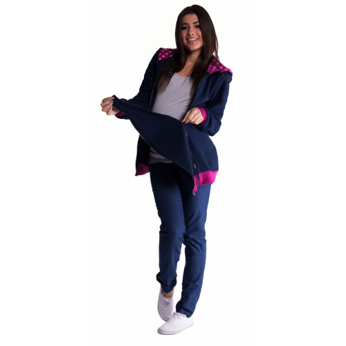 Be MaaMaa Mikina s kapucňou nielen pre tehotné - čierna