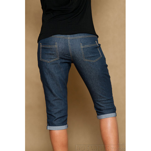 Be MaaMaa Tehotenské JEANS 3/4 - granátové, vel. XS