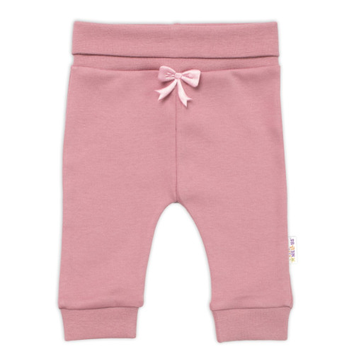 Zavinovacie body dl.rukáv, tepláčky a čiapočka Little Bear, Baby Nellys, púdrová, veľ. 68