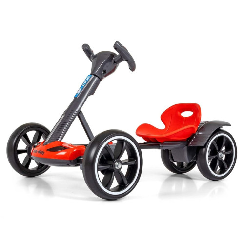 Elektrický gokart BOLT, detská motokára s diaľkovým ovládaním, LED, Bluetooth, červené