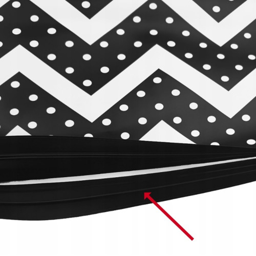 Puzdro/obal na vlhčené obrúsky, Zig Zag - čierna, biela