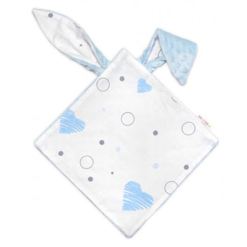 Súprava do postieľky 6D, I love Boy, Baby Nellys 135x100cm, biela/modrá