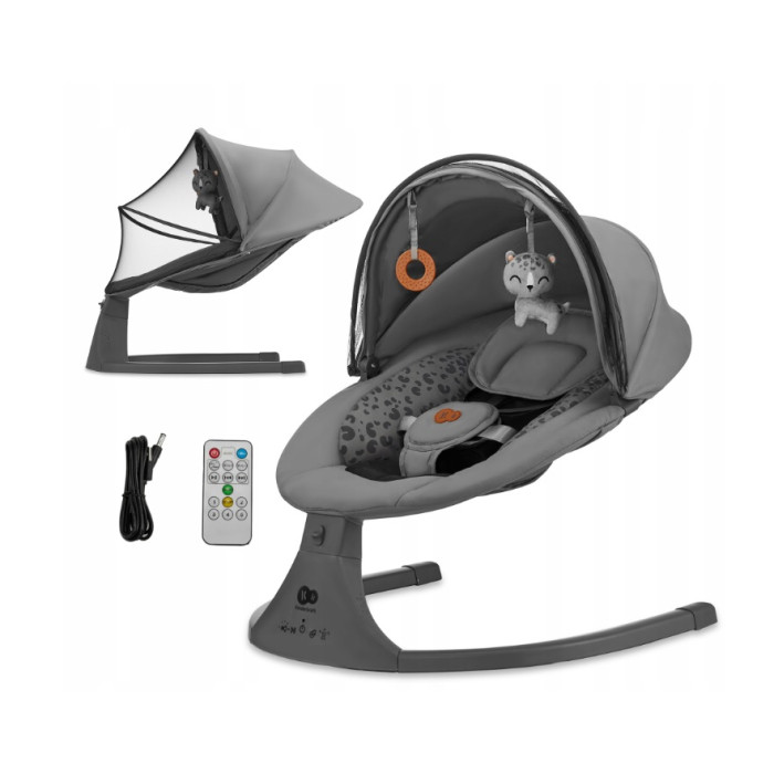 Hojdacie lehátko s melódiou 2v1 Lumi, Premium Dark grey