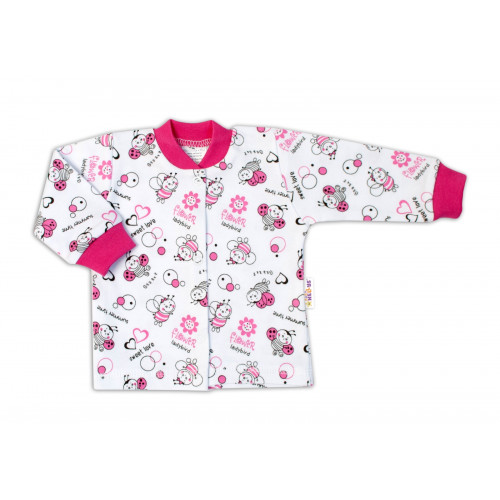 Baby Nellys 2-dielna sada, bavlnené dupačky s košieľkou Lienky, biela, veľ. 68