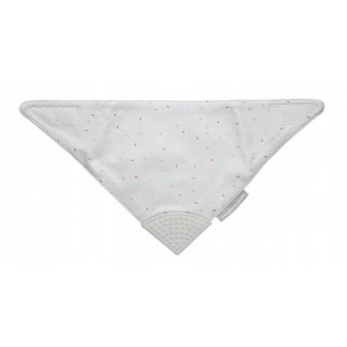 Podbradník s hryzátkom Canpol Babies 2v1 - sivý