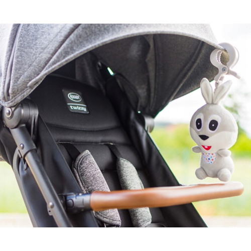 Závesná plyšová hračka s pískatkom, Rabbit, sivá
