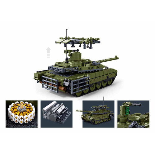 Sluban Model Bricks M38-B1377 Tank T-90M-S v mierke 1:35