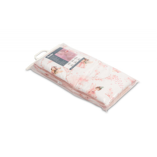 Mantinel do postieľky, mušelín, bavlna - Víla Ema, ružová biela