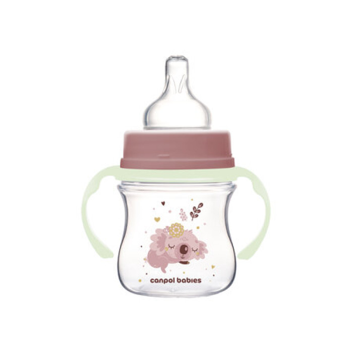 Antikoliková široká kojenecká láhev, EasyStart 120 ml Sleepy Koala s úchyty